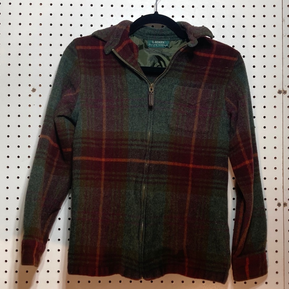 Ralph Lauren plaid wool coat